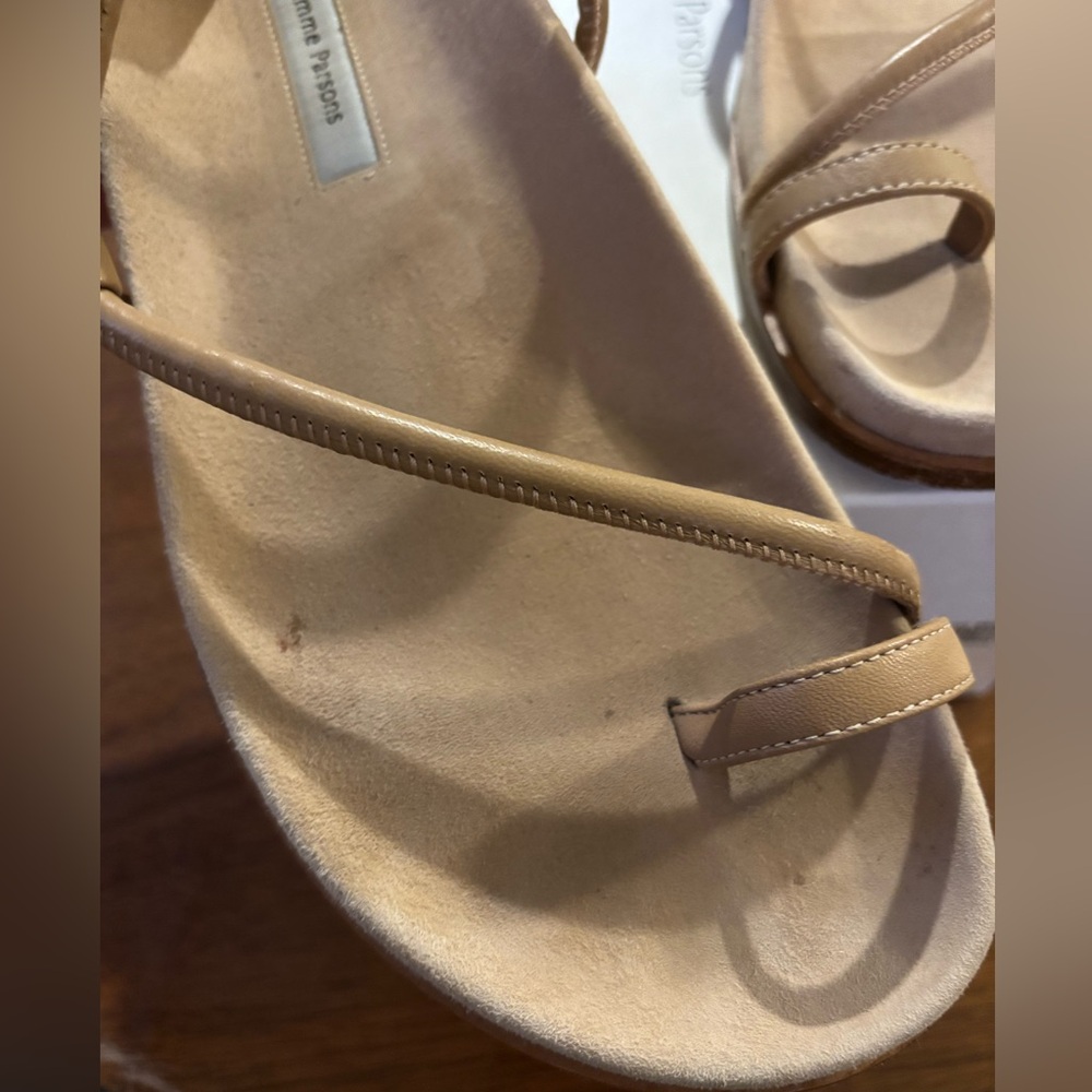 Emme Parsons Bari tan leather sandal - Picture 8 of 9
